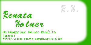 renata wolner business card